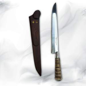Cuchillo 10 pulgadas resina  con funda de cuero imitación Tatoo